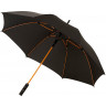 Зонт-трость Avenue Spark полуавтомат 23, черный/оранжевый