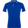 Рубашка поло Roly Montmelo мужская с длинным рукавом, королевский синий/белый, размер 2XL (56)