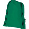 Рюкзак со шнурком Oriole из переработанного ПЭТ, зеленый