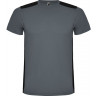Спортивная футболка Roly Detroit детская, эбеновый/черный, размер 4 (104-116)