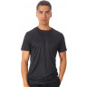 Мужская спортивная футболка US Basic Turin из комбинируемых материалов, черный, размер S (46)