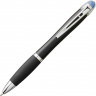  Светящаяся шариковая ручка Nash со светящимся черным корпусом и рукояткой, синий