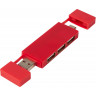 Двойной USB 2.0-хаб Mulan, красный