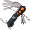 Нож перочинный Stinger, 96 мм, 15 функций, материал рукояти: алюминий, PP, черный/оранжевый