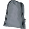 Рюкзак со шнурком Oriole из переработанного ПЭТ, серый
