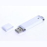  USB-флешка промо на 128 Гб прямоугольной классической формы, белый
