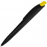 Ручка шариковая пластиковая UMA Stream, черный/желтый