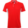 Рубашка поло Roly Montmelo мужская с длинным рукавом, красный/белый, размер M (46-48)