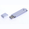  USB-флешка промо на 128 Гб прямоугольной классической формы, серебро