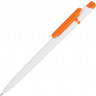 Ручка шариковая Этюд, белый/оранжевый