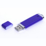  USB-флешка промо на 128 Гб прямоугольной классической формы, синий