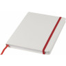 Блокнот Spectrum A5 с белой бумагой и цветной закладкой, белый/красный