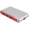 USB хаб Rombica Type-C Hermes, красный