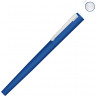 Ручка металлическая роллер UMA Brush R GUM soft-touch с зеркальной гравировкой, средне-синий