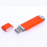  USB-флешка промо на 128 Гб прямоугольной классической формы, оранжевый