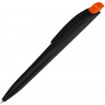 Ручка шариковая пластиковая UMA Stream, черный/оранжевый