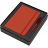 Подарочный набор Vision Pro soft-touch с ручкой и блокнотом А5, красный