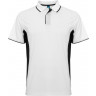 Рубашка поло Roly Montmelo мужская с длинным рукавом, белый/черный, размер S (44)