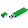  USB-флешка промо на 128 Гб прямоугольной классической формы, зеленый