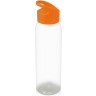Бутылка для воды Plain 2 630 мл, прозрачный/оранжевый
