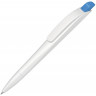 Ручка шариковая пластиковая UMA Stream, белый/голубой