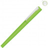Ручка металлическая роллер UMA Brush R GUM soft-touch с зеркальной гравировкой, зеленое яблоко