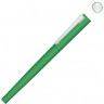 Ручка металлическая роллер UMA Brush R GUM soft-touch с зеркальной гравировкой, зеленый
