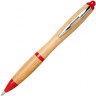 Шариковая ручка Nash из бамбука, натуральный/красный