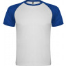 Спортивная футболка Roly Indianapolis детская, белый/королевский синий, размер 12 (152-164)