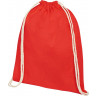 Рюкзак со шнурком Oregon из хлопка плотностью 140 г/м2, красный