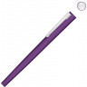 Ручка металлическая роллер UMA Brush R GUM soft-touch с зеркальной гравировкой, фиолетовый