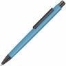 Металлическая шариковая ручка soft touch UMA Ellipse gum, голубой
