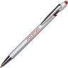 Ручка-стилус металлическая шариковая Sway Monochrome с цветным зеркальным слоем, серебристый с красным