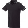 Мужская футболка поло Elevate Fairfield с коротким рукавом с проклейкой, черный/серый меланж/белый, размер L (52)