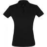 Рубашка поло женская Sol's Perfect Women 180, черная, размер M