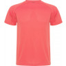 Спортивная футболка Roly Montecarlo мужская, неоновый коралловый, размер XL (52-54)