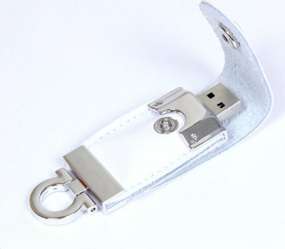USB-флешка на 8 Гб в виде брелка, белый