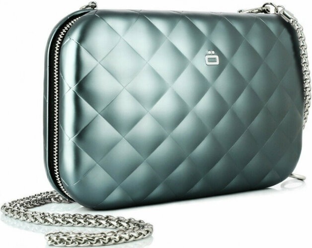 Алюминиевый стеганный клатч Ogon Quilted Lady Bag, платиновый