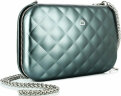 Алюминиевый стеганный клатч Ogon Quilted Lady Bag, платиновый