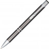 Кнопочная шариковая ручка Moneta из анодированного алюминия, черные чернила, серый