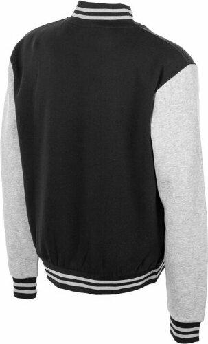 Бомбер US Basic Oxford, черный/серый меланж, унисекс, размер 2XL