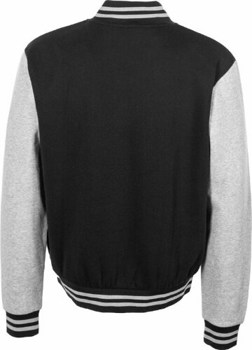 Бомбер US Basic Oxford, черный/серый меланж, унисекс, размер 2XL