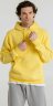 Толстовка с капюшоном унисекс King, желтая, 3XL