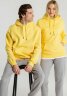 Толстовка с капюшоном унисекс King, желтая, 3XL