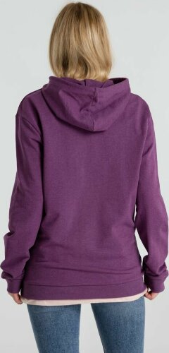 Толстовка с капюшоном унисекс Hoodie, фиолетовый меланж, размер M