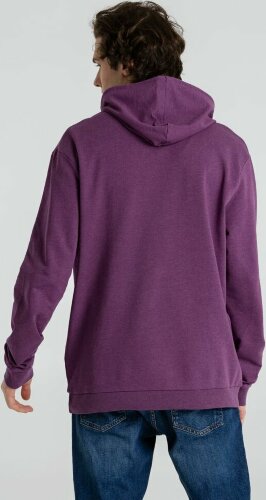 Толстовка с капюшоном унисекс Hoodie, фиолетовый меланж, размер M