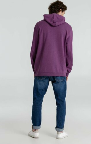 Толстовка с капюшоном унисекс Hoodie, фиолетовый меланж, размер M