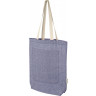 Эко-сумка Pheebs объемом 9 л из переработанного хлопка плотностью 150 г/м2 с передним карманом, синий