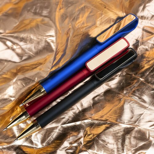 Ручка шариковая GLOSSY GOLD, черный, золотистый