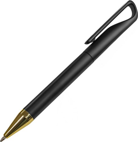 Ручка шариковая GLOSSY GOLD, черный, золотистый